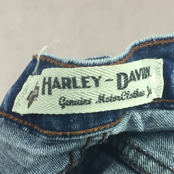 Harley Davidson Jeans Straight Leg Cut Size 10 - Picture 7 of 7